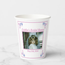 ウェディングシャワー ピンク フォト 紙コップ