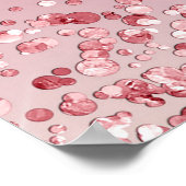 ウェディングシャワー ピンク ローズゴールド グリッター ウェルカム ポスター (角)