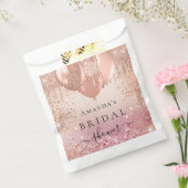 ウェディングシャワー ピンク ローズゴールド 風船 フェイバーバッグ (封をした状態)