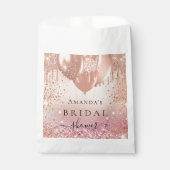 ウェディングシャワー ピンク ローズゴールド 風船 フェイバーバッグ (正面)