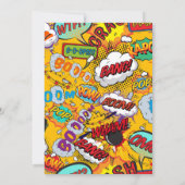 ウェディングシャワー・ファン・レトロ・コミックブック 招待状 (裏面)