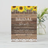 ウェディングシャワー ファームハウス ヒマワリ ナチュラル 招待状 (スタンド正面)