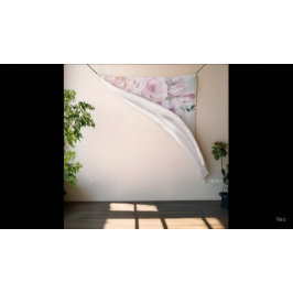 ウェディングシャワー フォトバックドロップ 花 ラスティック ウッド タペストリー