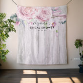ウェディングシャワー フォトバックドロップ 花 ラスティック ウッド タペストリー