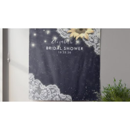 ウェディングシャワー フォトブース背景 ライト付きレースひまわり タペストリー