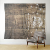 ウェディングシャワー フォトブース背景 木製 メイソンジャー ライト タペストリー (インサイチュ(横))