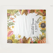 ウェディングシャワー フォトブース背景 秋の落ち葉とカボチャ タペストリー (正面(横))