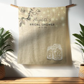 ウェディングシャワー フォトブース ゴールド フラワーマソンジャー タペストリー