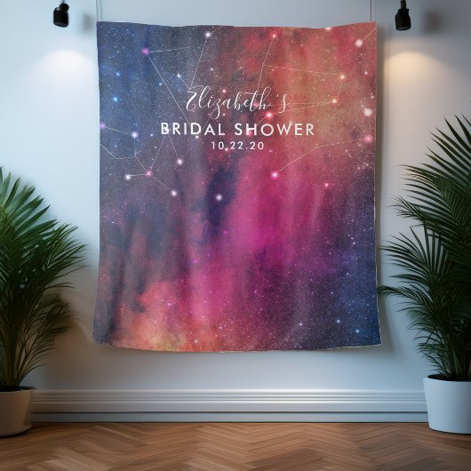 ウェディングシャワー フォトブース 背景 壁紙 銀河 星座 タペストリー