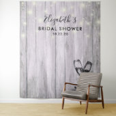 ウェディングシャワー フォトブース 背景 木製 ワインボトル ガラス タペストリー (インサイチュ)