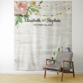 ウェディングシャワー フォトブース 花 木製 ライト タペストリー (インサイチュ)