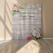 ウェディングシャワー フォトブース 花 木製 ライト タペストリー