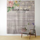 ウェディングシャワー フォトブース 花 木製 ライト タペストリー (インサイチュ)