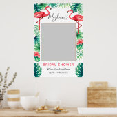 ウェディングシャワー フォトプロップ トロピカル フラミンゴ ポスター (キッチン)