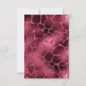 ウェディングシャワー フォト フラワリー バースデー マルサラ グリッター 招待状 (裏面)