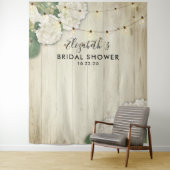 ウェディングシャワー フォト 背景 ハイドランジア ライト ウッド タペストリー (インサイチュ)