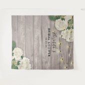 ウェディングシャワー フォト 背景 ハイドランジア ライト ウッド タペストリー (正面(横))