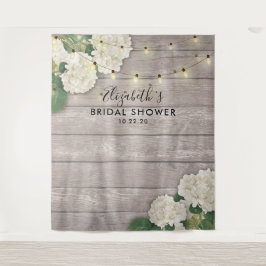 ウェディングシャワー フォト 背景 ハイドランジア ライト ウッド タペストリー