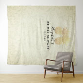 ウェディングシャワー フォト 背景 モダン ゴールド パイナップル タペストリー (インサイチュ(横))