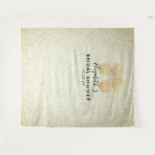 ウェディングシャワー フォト 背景 モダン ゴールド パイナップル タペストリー (正面(横))