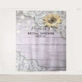 ウェディングシャワー フォト 背景 ラック ひまわり 木 タペストリー (正面)