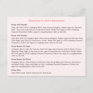 ウェディングシャワー フラワー ストライプ レストラン 案内 インビテーションポストカード