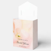 ウェディングシャワー ブライド ピンク ハチ グリッター 花 フェイバーボックス (オープン)