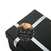 ウェディングシャワー ブラック ゴールド風船 名前 サンクス ラウンドシール