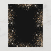 ウェディングシャワー ブラック ゴールド グリッター 予算 チラシ (裏面)