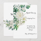 ウェディングシャワー プリティー フラワー 招待状 (正面/裏面)