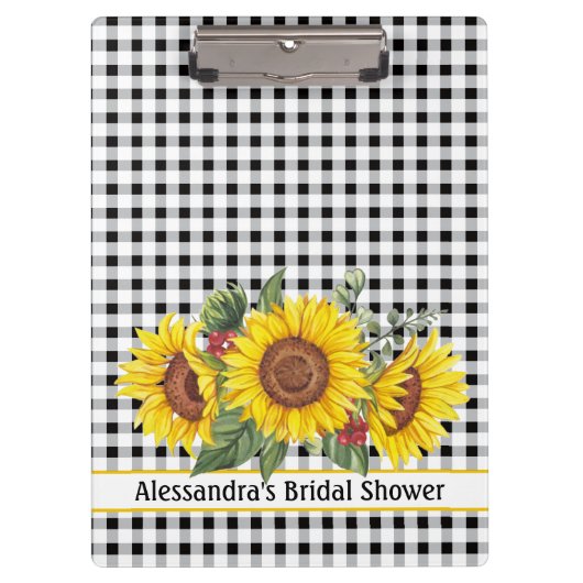 ウェディングシャワー、ベビーシャワー、女の子の誕生日会に最適 クリップボード (正面)