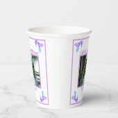 ウェディングシャワー ペリウィンクル テーマ 写真 紙コップ (右)