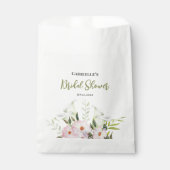 ウェディングシャワー ホワイト カラーリリー ローズ 水彩 P フェイバーバッグ (正面)