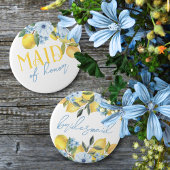 ウェディングシャワー メイドオブオナー レモン ピンバッジ