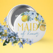 ウェディングシャワー メイドオブオナー レモン ピンバッジ