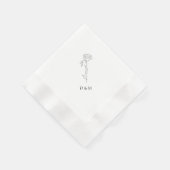 ウェディングシャワー、モダン婚約ホワイトミニマリスト 縁ありカクテルナプキン (角)