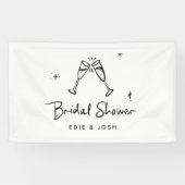 ウェディングシャワー モダン ナチュラル エレガント 手書き 横断幕 (横)