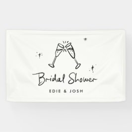 ウェディングシャワー モダン ナチュラル エレガント 手書き 横断幕