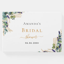 ウェディングシャワー　ユーカリグリーン ラベンダー ゲストブック