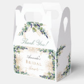 ウェディングシャワー　ユーカリ　ゴールドグリッター　サンキュー フェイバーボックス (オープン)