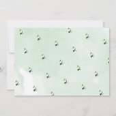 ウェディングシャワー ラスティック 水彩 アラバスター フラワー 招待状 (裏面)