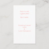 ウェディングシャワー ラッフルチケット 封入カード エンクロージャーカード (裏面)