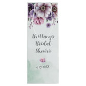 ウェディングシャワー ラベンダー＆グリーンフラワーのギフト ワインギフトバッグ (裏面)