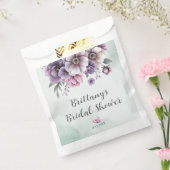ウェディングシャワー ラベンダー＆グリーンフラワー フェイバーバッグ (封をした状態)