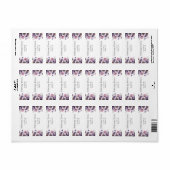 ウェディングシャワー ラベンダー フラワーリターンアドレス ラベル (フルシート)