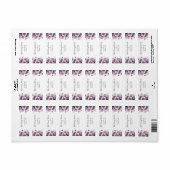 ウェディングシャワー ラベンダー フラワーリターンアドレス ラベル (フルシート)