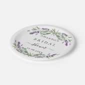 ウェディングシャワー ラベンダー ユーカリ グリーン ペーパープレート (アングル)