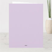 ウェディングシャワー ラベンダー 水彩 フラワーリング サンキューカード (裏面)