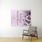 ウェディングシャワー ラベンダー 水彩 花 タペストリー (インサイチュ(横))