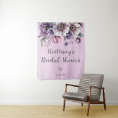 ウェディングシャワー ラベンダー 水彩 花 タペストリー (インサイチュ)